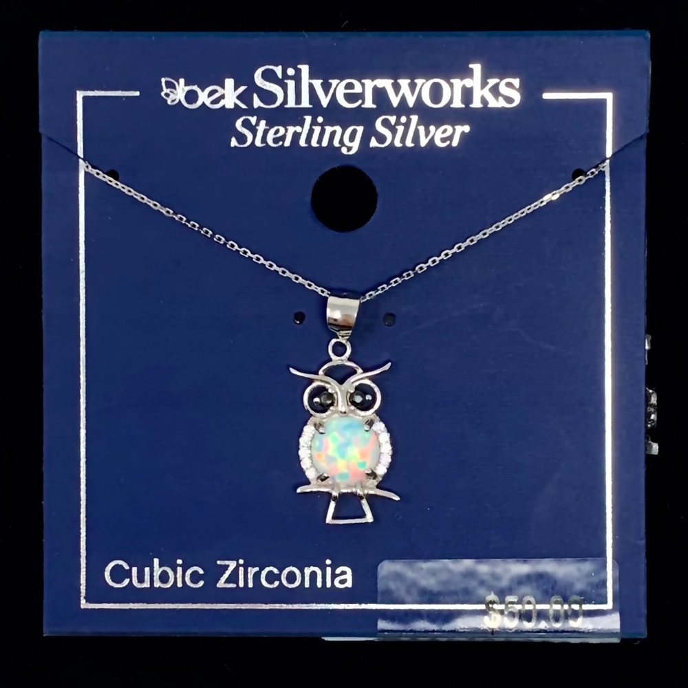 💜NEW Sterling Silver Owl Necklace